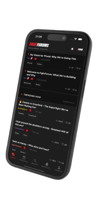 FightForum App Interface